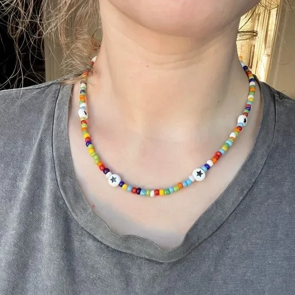 ⚡️Hp⚡️Homemade colorful beaded necklace - Picture 4 of 7